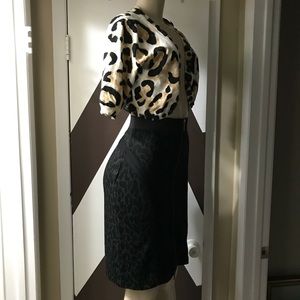 Studio point gray &black knee length pencil skirt